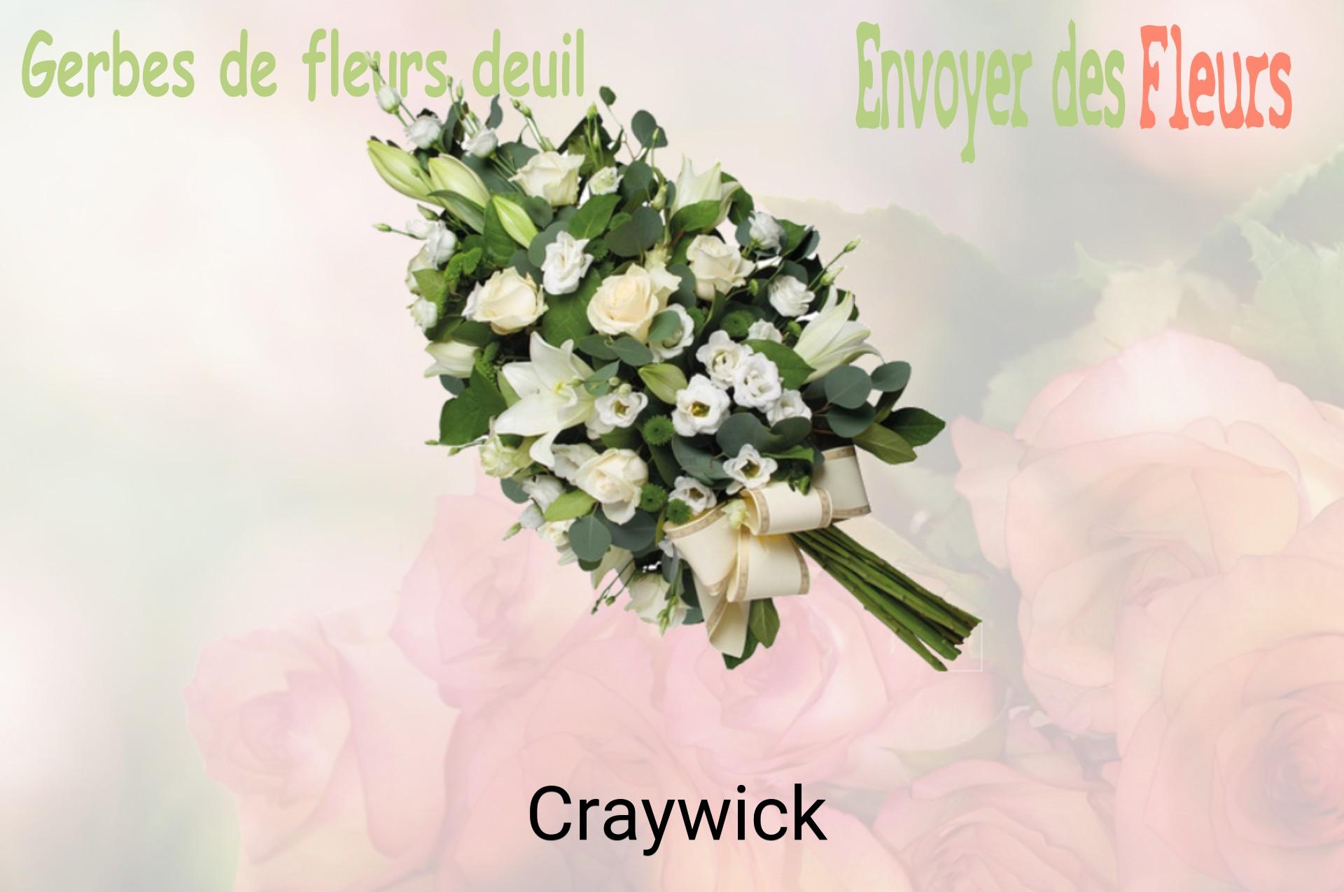 Gerbe de fleurs de deuil livrée à Craywick